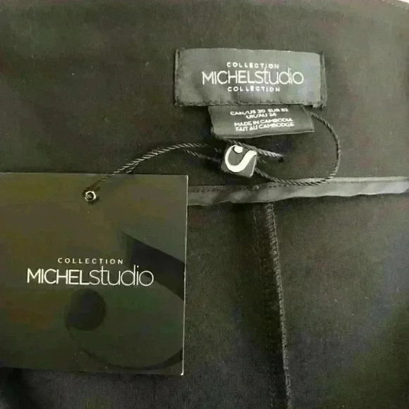 NWT Michel Studio Skirt  Mini Asymmetric Casual Career Black - Picture 4 of 7